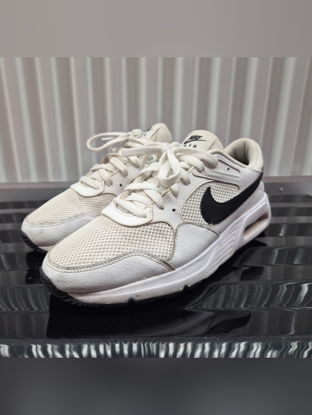Men's Nike Air Max SC "Wht/Blk" (CW4555-102) Running Shoes Sz. 10